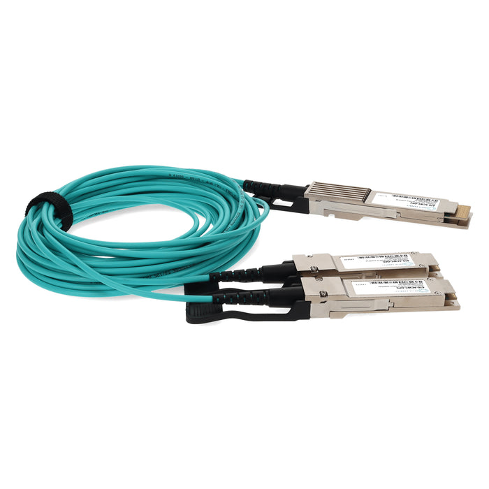Dell 470-ACWC Compatible TAA Compliant 200GBase-AOC QSFP28-DD to 2xQSFP28 Active Optical Cable (850nm, MMF, 2m)