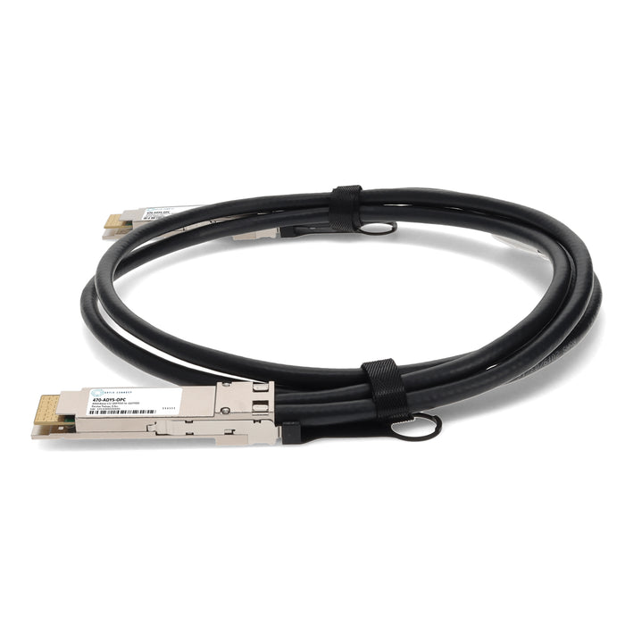 Dell 470-ADYS Compatible TAA Compliant 400GBase-CU QSFPDD Direct Attach Cable (Passive Twinax, 0.5m)