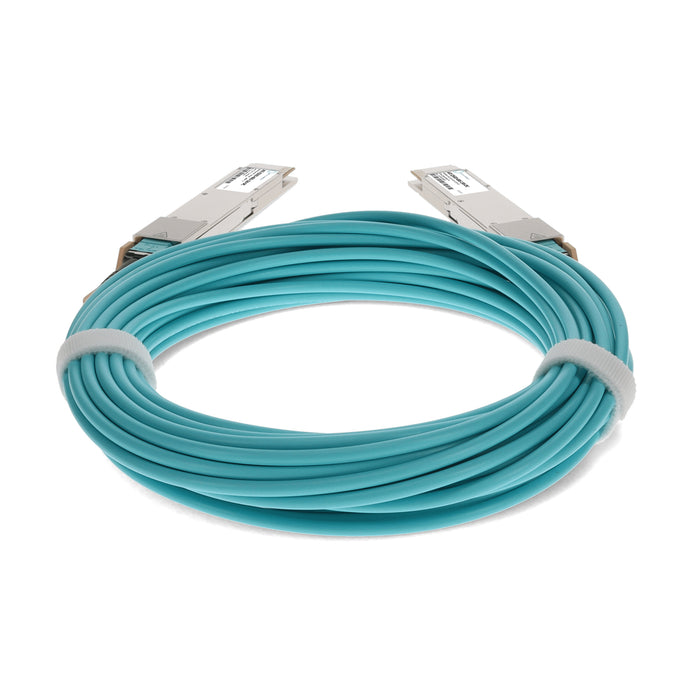 Dell AOC-Q56DD-400G-15M Compatible TAA 400GBase-AOC QSFP-DD to QSFP-DD Active Optical Cable (850nm, MMF, 15m)