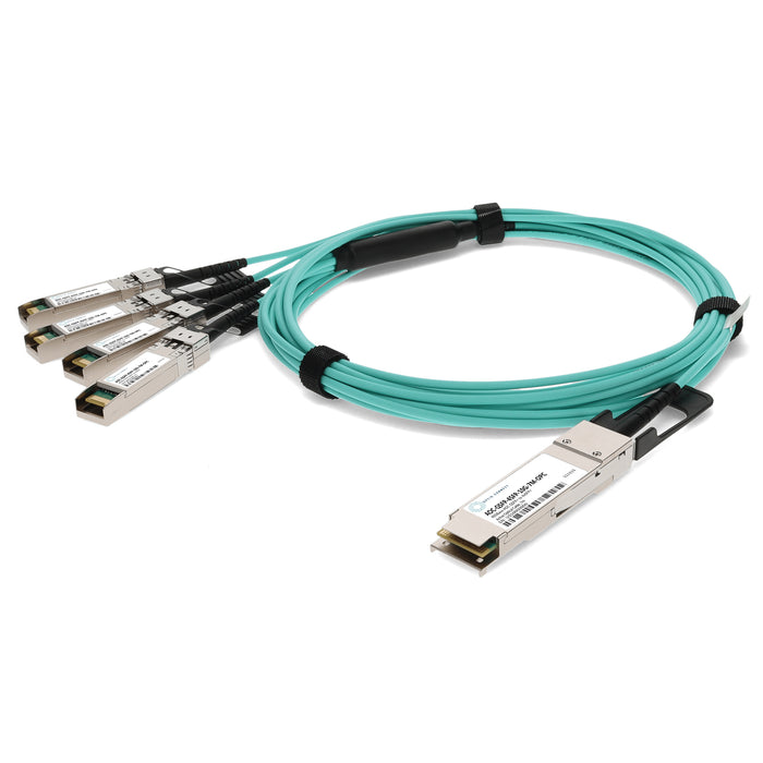 Dell AOC-QSFP-4SFP-10G-7M Compatible TAA Compliant 40GBase-AOC QSFP+ to 4xSFP+ Direct Attach Cable (850nm, Fiber, 7m)
