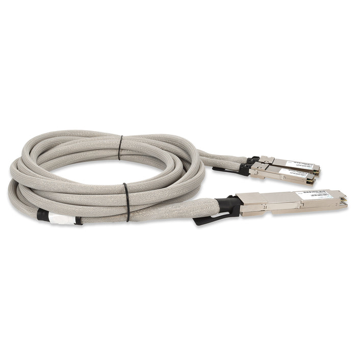 Arista Networks C-O800-2Q400-1M Compatible TAA 800GBase-CU OSFP to 2xQSFP112 Direct Attach Cable (Passive Twinax, 1m)