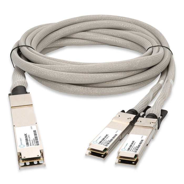 Arista Networks C-O800-2Q400-1M Compatible TAA 800GBase-CU OSFP to 2xQSFP112 Direct Attach Cable (Passive Twinax, 1m)