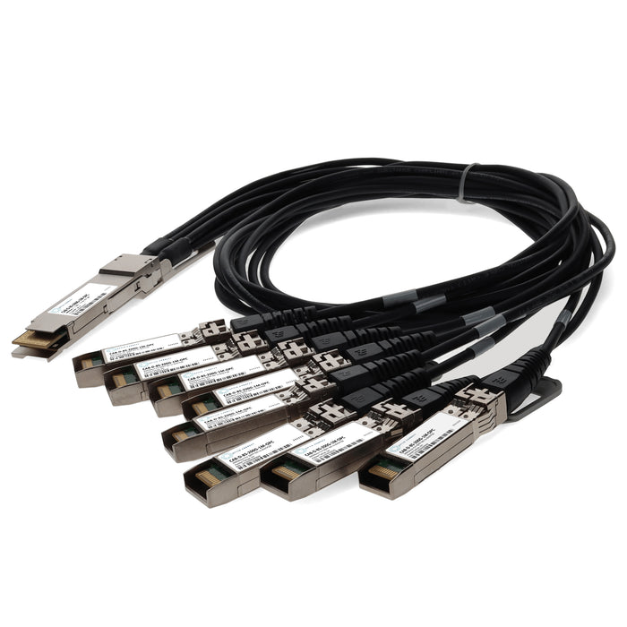 Arista Networks CAB-D-8S-200G-1M Compatible 200GBase-CU QSFP-DD 200G to 8xSFP28 Direct Attach Cable (Passive Twinax, 1m)