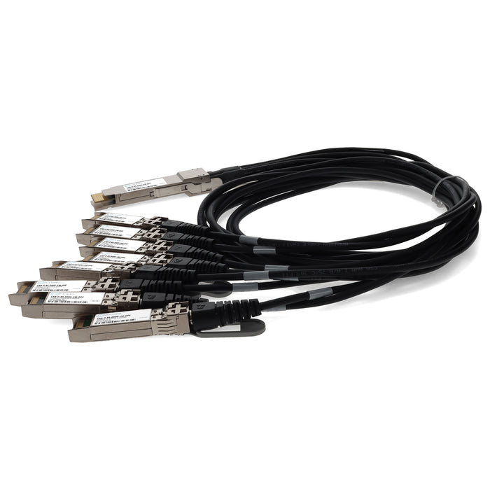 Arista Networks CAB-D-8S-200G-1M Compatible 200GBase-CU QSFP-DD 200G to 8xSFP28 Direct Attach Cable (Passive Twinax, 1m)