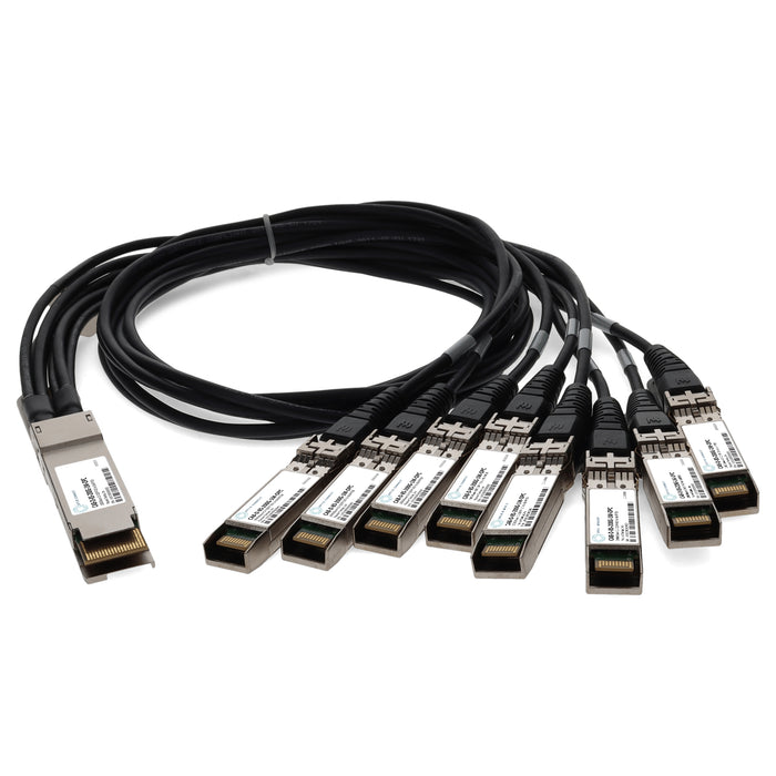 Arista Networks CAB-D-8S-200G-1M Compatible 200GBase-CU QSFP-DD 200G to 8xSFP28 Direct Attach Cable (Passive Twinax, 1m)