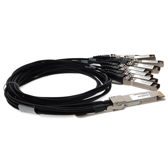 Arista Networks CAB-D-8S-200G-2M Compatible 200GBase-CU QSFP-DD 200G to 8xSFP28 Direct Attach Cable (Passive Twinax, 2m)