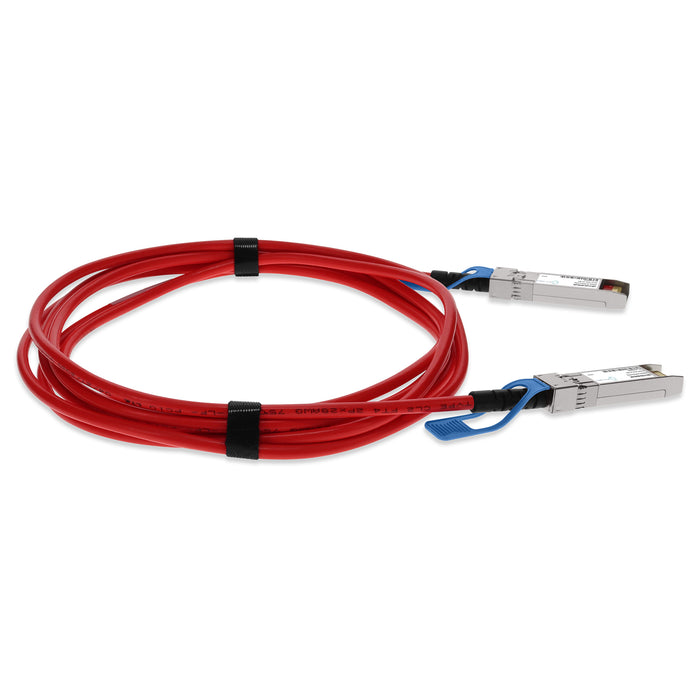 Arista Networks CAB-S-S-25G-2M-RD Compatible TAA Compliant 25GBase-CU SFP28 Direct Attach Cable (Passive Twinax, Red, 2m)