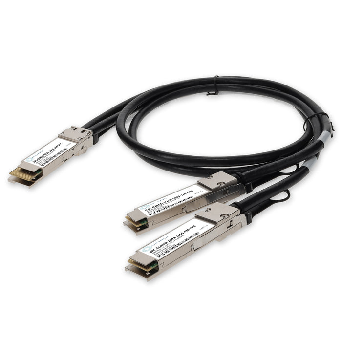 Dell DAC-Q28DD-2Q28-100G-1M Compatible 200GBase-CU QSFPDDto2x 100GbQSFP28 Direct Attach Cable (Passive Twinax, 1m)