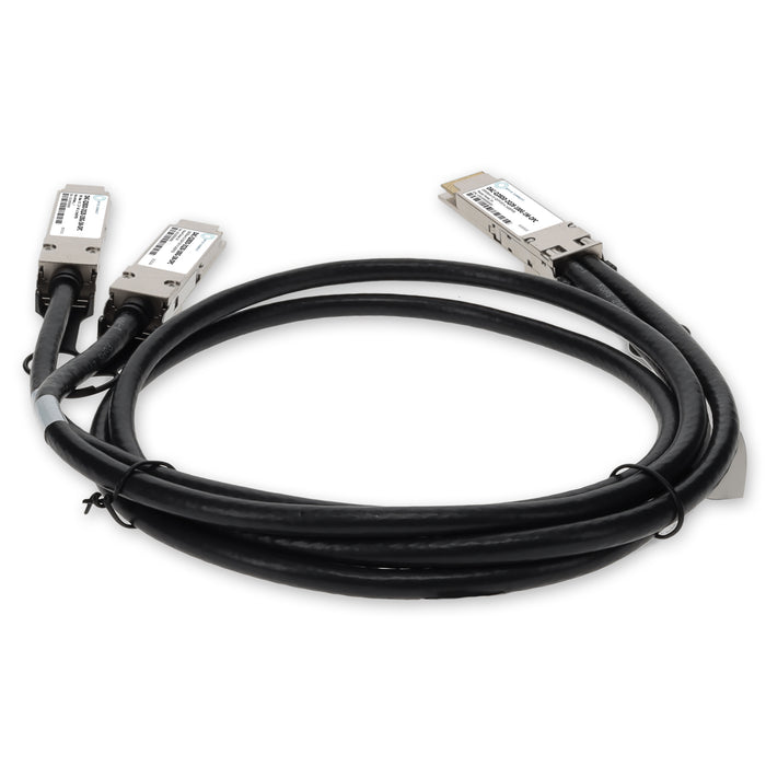 Dell DAC-Q28DD-2Q28-100G-1M Compatible 200GBase-CU QSFPDDto2x 100GbQSFP28 Direct Attach Cable (Passive Twinax, 1m)