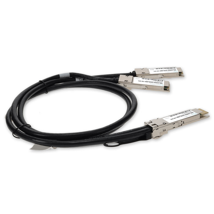 Dell DAC-Q28DD-2Q28-100G-1M Compatible 200GBase-CU QSFPDDto2x 100GbQSFP28 Direct Attach Cable (Passive Twinax, 1m)