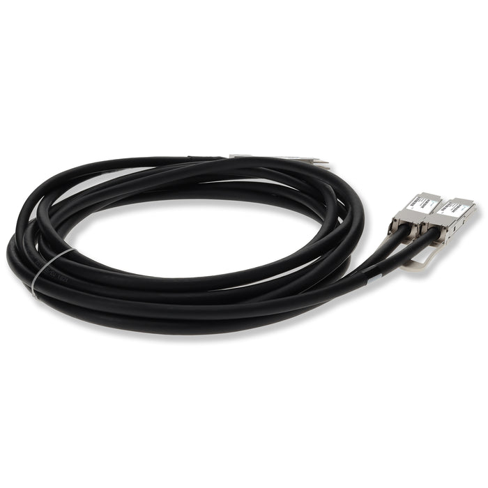 Dell DAC-Q56DD-2Q28-1M Compatible TAA Compliant 200GBase-CU QSFP-DD 200G to 2xQSFP28 100G NRZ Direct Attach Cable (Passive Twinax, 1m)