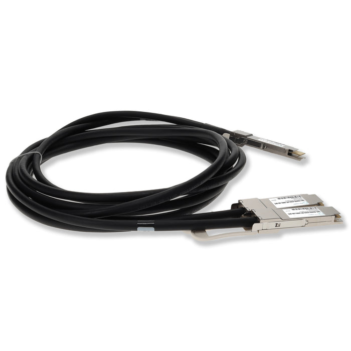 Dell DAC-Q56DD-2Q56-SFF-200G-1M Compatible TAA 400GBase-CU QSFP-DD 400G to 2xQSFP56 200G PAM-4 Direct Attach Cable (Passive Twinax, 1m)