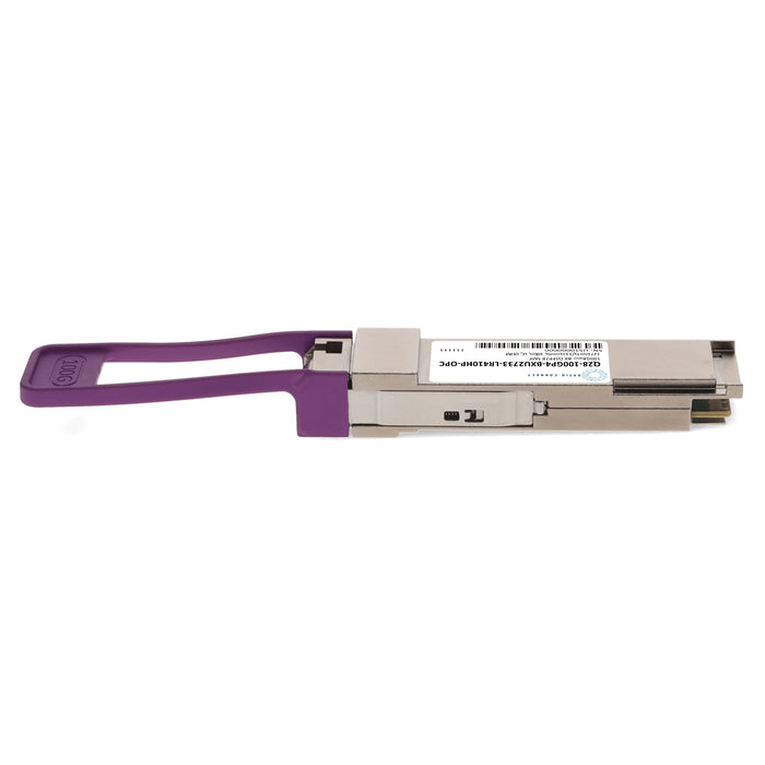 HP® Compatible TAA 100GBase-BX QSFP28 Transceiver Single Lambda (SMF, 1271nmTx/1331nmRx, 10km w/FEC, LC, DOM)