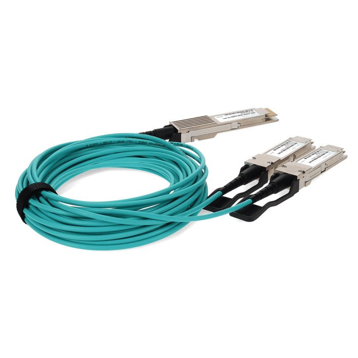 Arista Networks Compatible TAA 200GBase-AOC QSFP28-DD to 2xQSFP28 Active Optical Cable (850nm, MMF, 30m)
