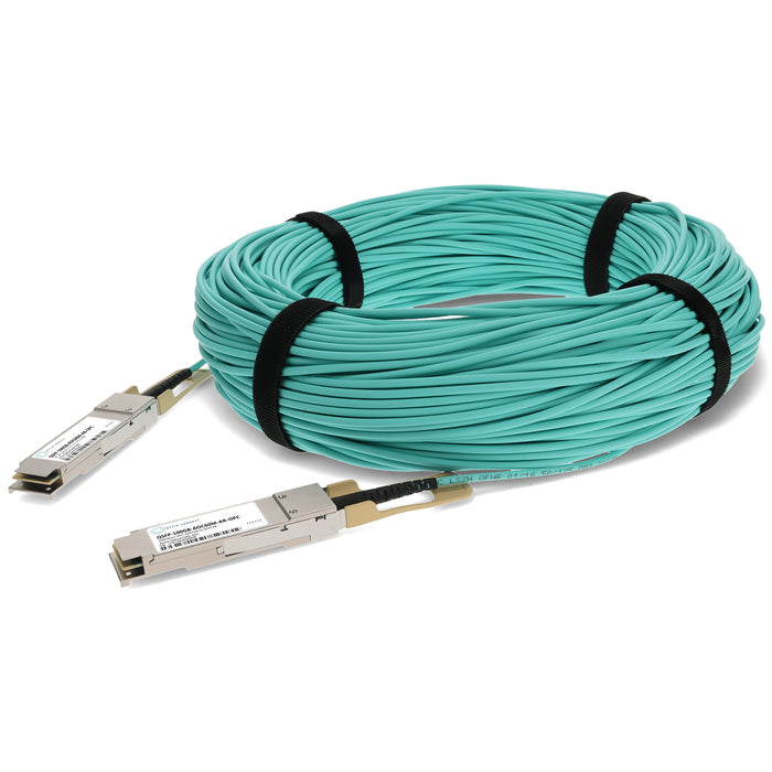Arista Networks Compatible TAA 100GBase-AOC QSFP28 Active Optical Cable (850nm, MMF, 60m)