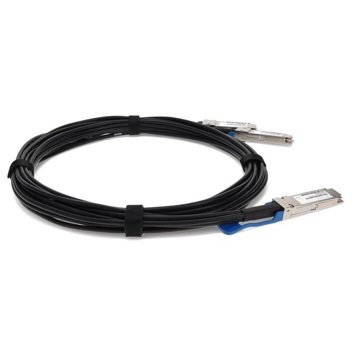 Cisco Compatible TAA Compliant 100GBase-CU QSFP28 to 2xQSFP28 Direct Attach Cable (Passive Twinax, 2m)