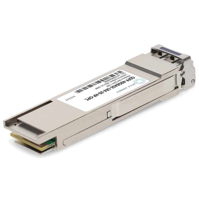 HP® Compatible TAA 40GBase-LR4 QSFP+ Transceiver (SMF, 1270-1330nm, 20km, LC, DOM)