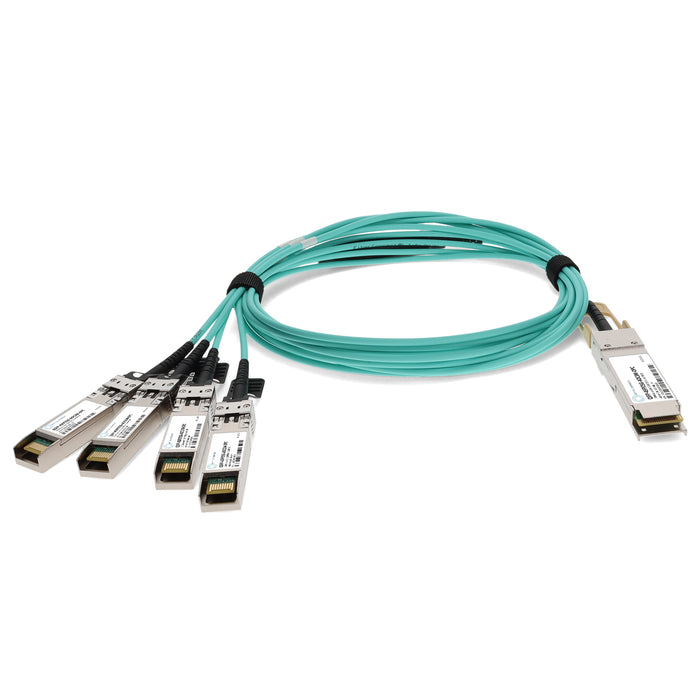 Cisco QSFP-4SFP25G-AOC3M Compatible TAA Compliant 100GBase-AOC QSFP28 to 4xSFP28 Direct Attach Cable (850nm, MMF, 3m)