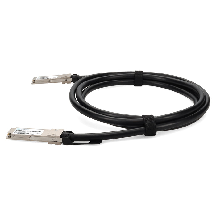 Cisco Compatible TAA 100GBase-CU QSFP28 to QSFP28 Direct Attach Cable (Passive Twinax, 0.5m, 30AWG, LSZH)