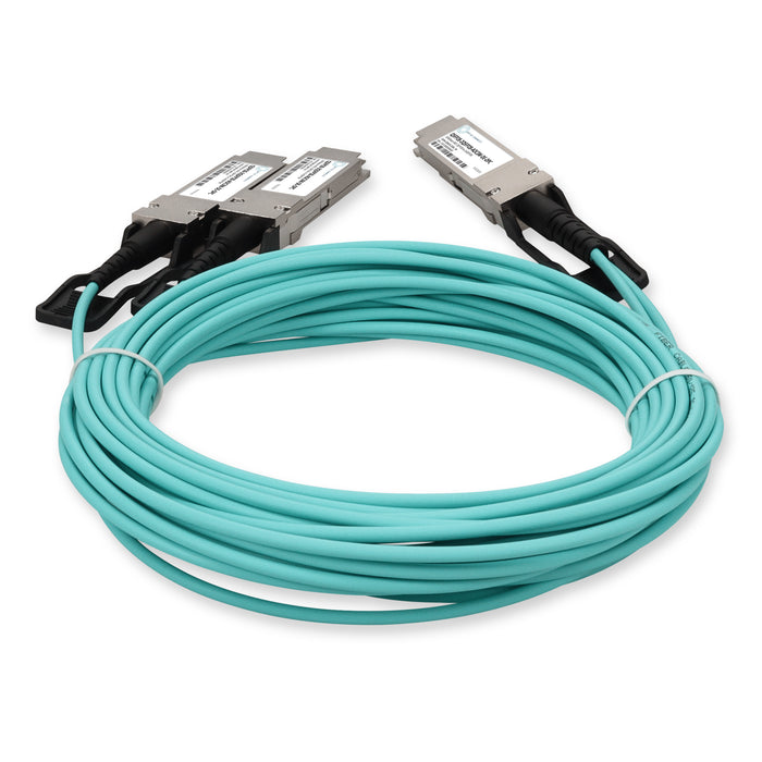 Dell Compatible TAA Compliant 100GBase-CU QSFP28 to 2xQSFP28 Active Optical Cable (850nm, MMF, 3m)