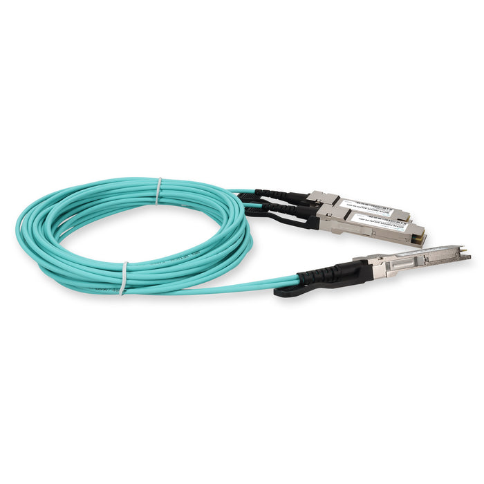 Dell Compatible TAA Compliant 100GBase-CU QSFP28 to 2xQSFP28 Active Optical Cable (850nm, MMF, 3m)
