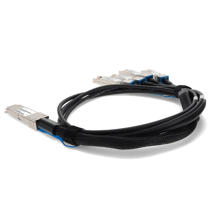 Dell Compatible TAA Compliant 100GBase-CU QSFP28 to 4xSFP28 Direct Attach Cable (Passive Twinax, 2.5m)