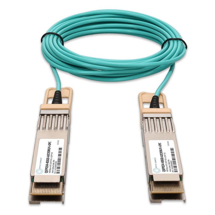 Juniper Networks Compatible TAA 400GBase-AOC QSFP-DD to QSFP-DD Low Power Active Optical Cable (850nm, MMF, 90m)