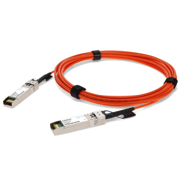 MSA and TAA Compliant 10GBase-AOC SFP+ to SFP+ Orange Active Optical Cable (850nm, MMF, 4m)