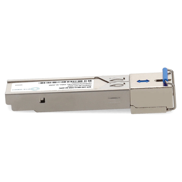 MSA and TAA 100Base-BX SFP Transceiver (MMF, 1310nmTx/1550nmRx, 550m, SC, DOM)