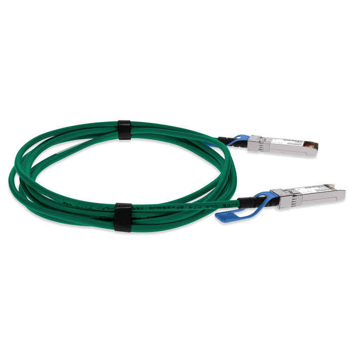 Dell Compatible TAA 25GBase-CU SFP28 to SFP28 Direct Attach Cable (Passive Twinax, 1m) Green