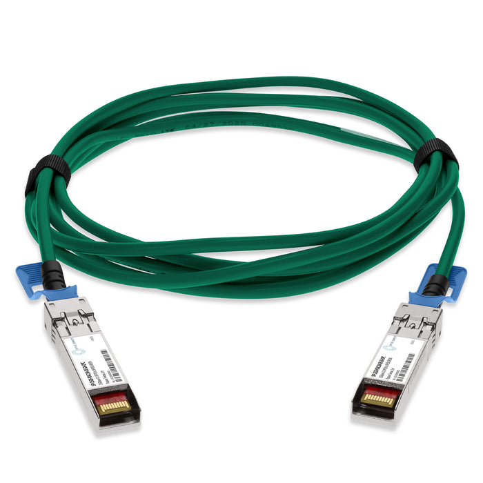 Dell Compatible TAA 25GBase-CU SFP28 to SFP28 Direct Attach Cable (Passive Twinax, 1m) Green