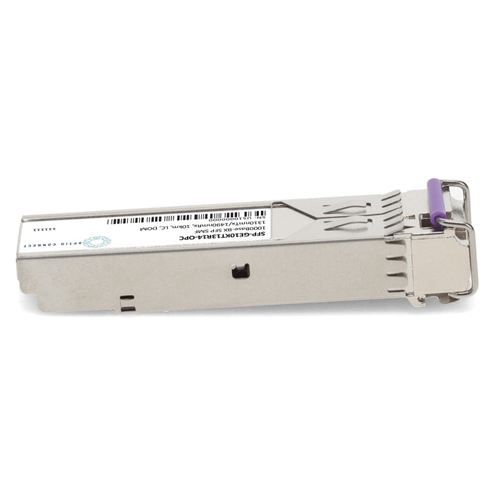 Juniper Networks® SFP-GE10KT13R14 Compatible TAA 1000Base-BX SFP Transceiver (SMF, 1310nmTx/1490nmRx, 10km, LC, DOM)