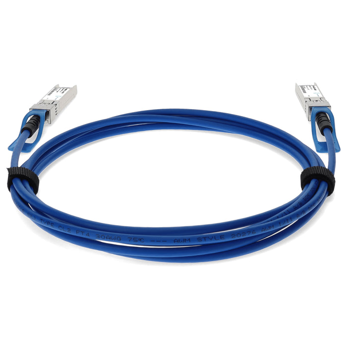 Cisco SFP-H10GB-CU2.5M Compatible TAA Compliant 10GBase-CU SFP+ Blue Direct Attach Cable (Passive Twinax, 2.5m)