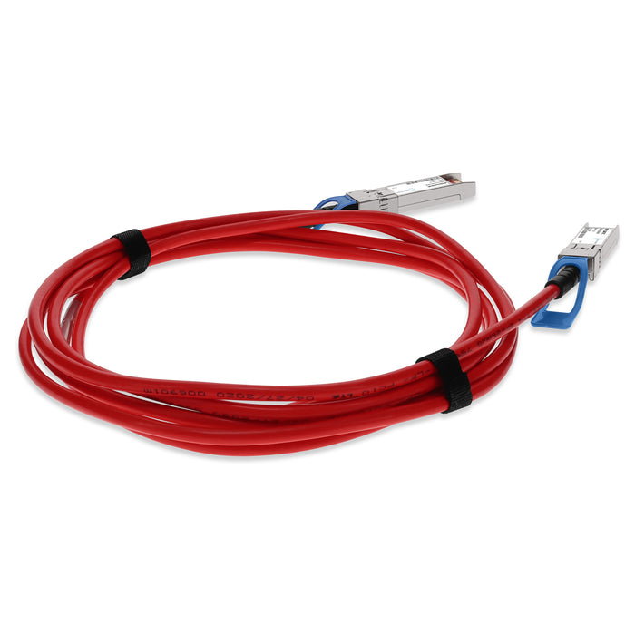 Cisco SFP-H25G-CU1M Compatible TAA Compliant 25GBase-CU SFP28 to SFP28 Red Direct Attach Cable (Passive Twinax, 1m)