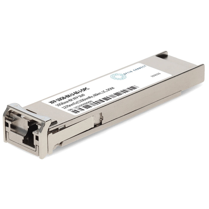 Juniper Networks® Compatible TAA 10GBase-BX XFP Transceiver (SMF, 1270nmTx/1330nmRx, 60km, LC, DOM)