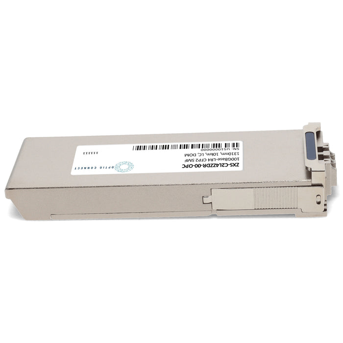 Tellabs® ZXS-C2L4ZZDR-00 Compatible TAA Compliant 100GBase-LR4 CFP2 Transceiver Dual-Rate (SMF, 1310nm, 10km, LC, DOM)