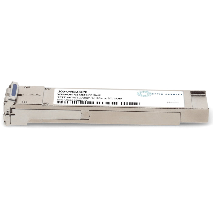 Calix® 100-04482 Compatible TAA 10GBs XGS-PON OLT XFP Transceiver with Burst Mode (SMF, 1577nmTx/1270nmRx, SC, N1, DOM)
