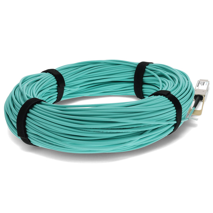 Intel 100FRRF1000 Compatible TAA Compliant 100GBase-AOC QSFP28 Omni-Path Architecture Active Optical Cable (850nm, MMF, 100m)