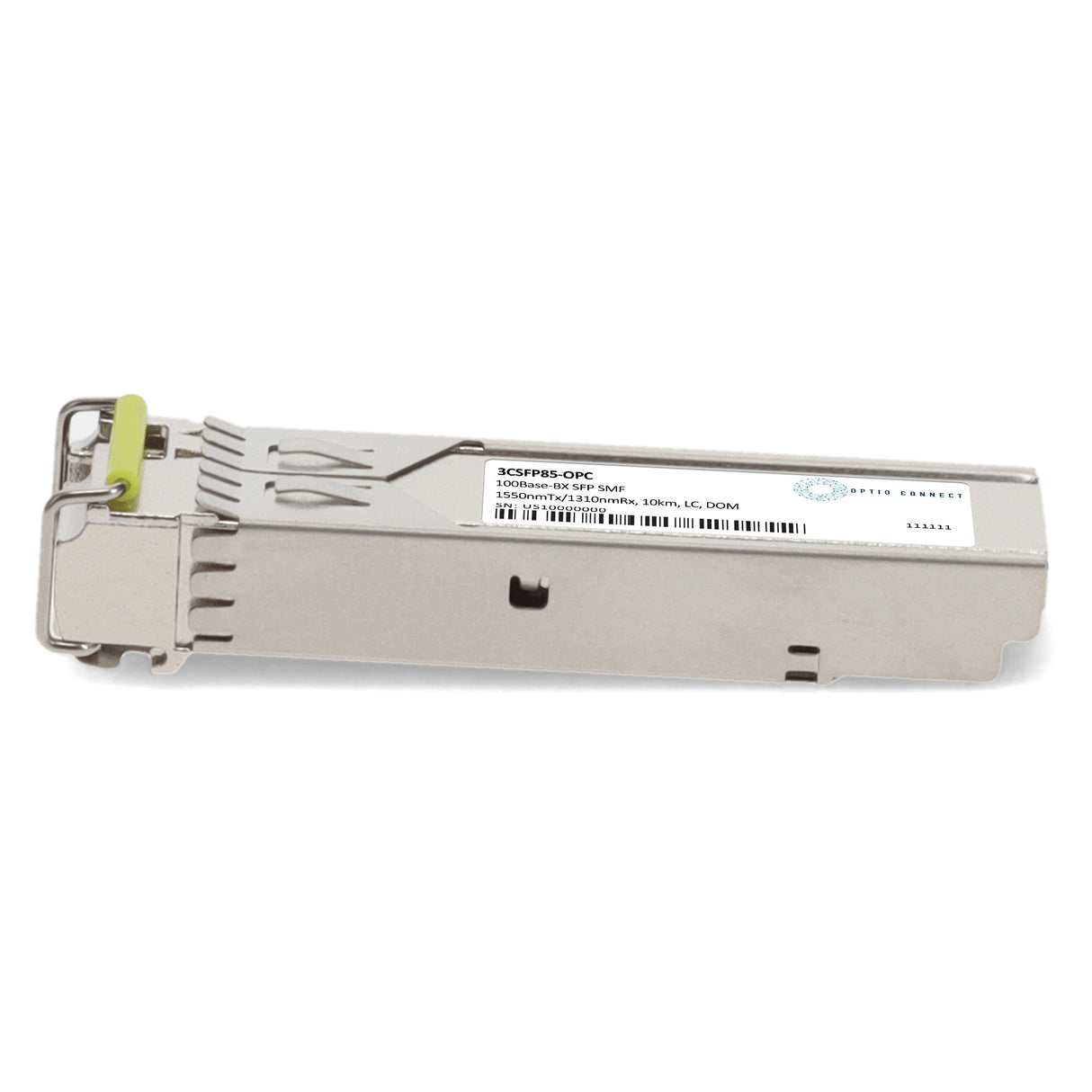 HP® 3CSFP85 Compatible TAA 100Base-BX SFP Transceiver (SMF, 1550nmTx/1310nmRx, 10km, LC, DOM)