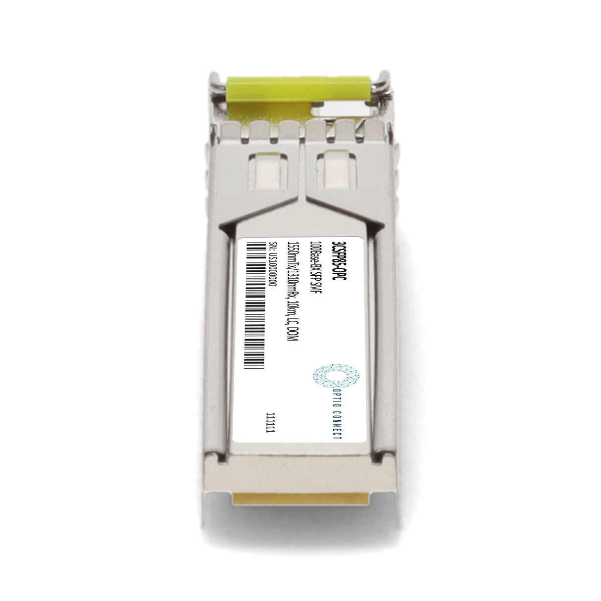 HP® 3CSFP85 Compatible TAA 100Base-BX SFP Transceiver (SMF, 1550nmTx/1310nmRx, 10km, LC, DOM)