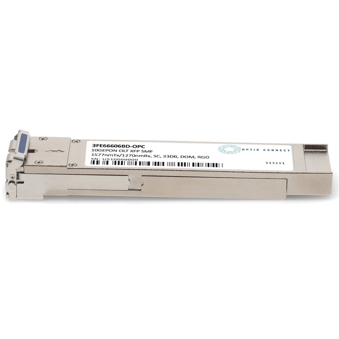 Alcatel-Lucent Nokia® 3FE66606BD Compatible TAA 10GBase-OLT XFP Transceiver (SMF, 1577nmTx/1270nmRx, 20km, SC, DOM, -40 to 85C)