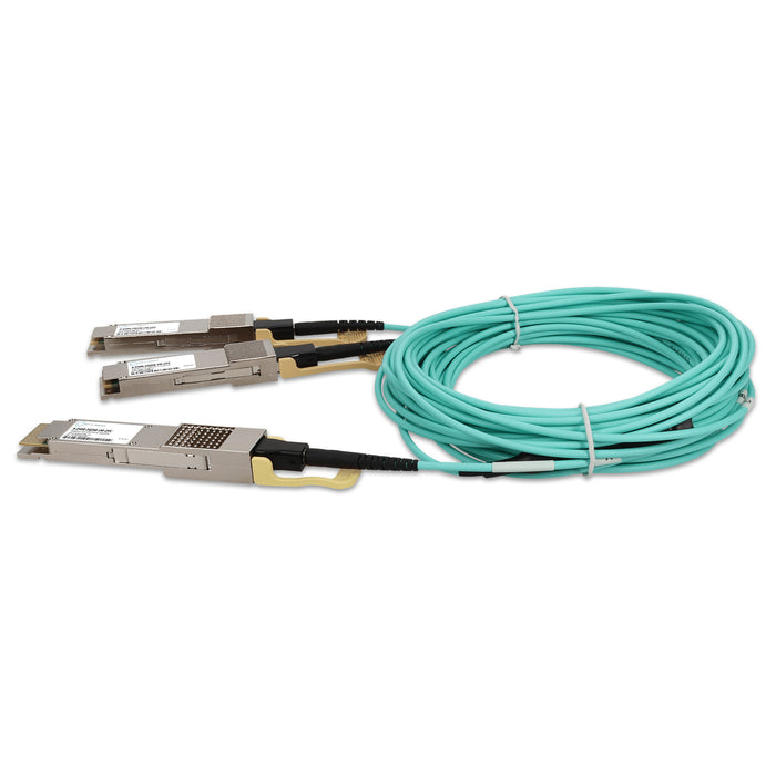 Arista Networks A-D400-2Q200-1M Compatible TAA 400GBase-AOC QSFP-DD to 2xQSFP56 Active Optical Cable (850nm, MMF, 1m)