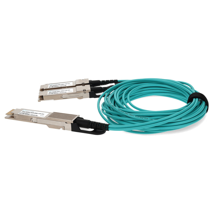 Dell AOC-Q28DD-2Q28-100G-15M Compatible TAA Compliant 200GBase-AOC QSFP28-DD to 2xQSFP28 Active Optical Cable (850nm, MMF, 15m)