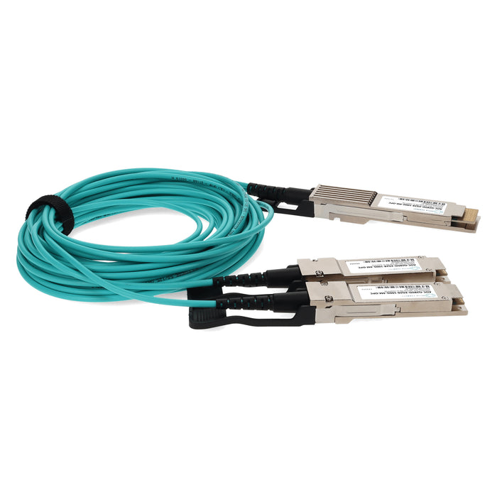 Dell AOC-Q28DD-2Q28-100G-4M Compatible TAA Compliant 200GBase-AOC QSFP28-DD to 2xQSFP28 Active Optical Cable (850nm, MMF, 4m)