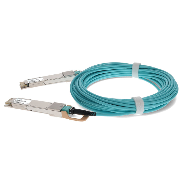 Dell AOC-Q56DD-400G-15M Compatible TAA 400GBase-AOC QSFP-DD to QSFP-DD Active Optical Cable (850nm, MMF, 15m)