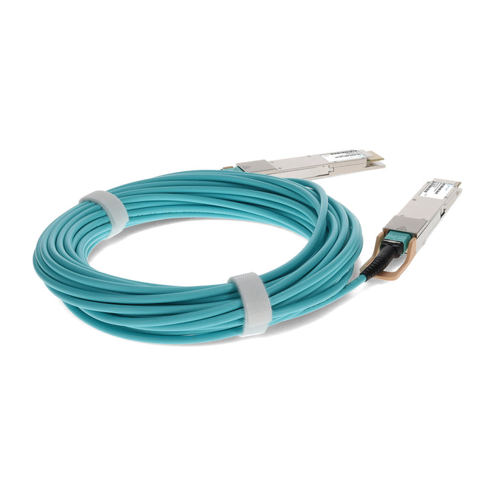 Dell AOC-Q56DD-400G-15M Compatible TAA 400GBase-AOC QSFP-DD to QSFP-DD Active Optical Cable (850nm, MMF, 15m)