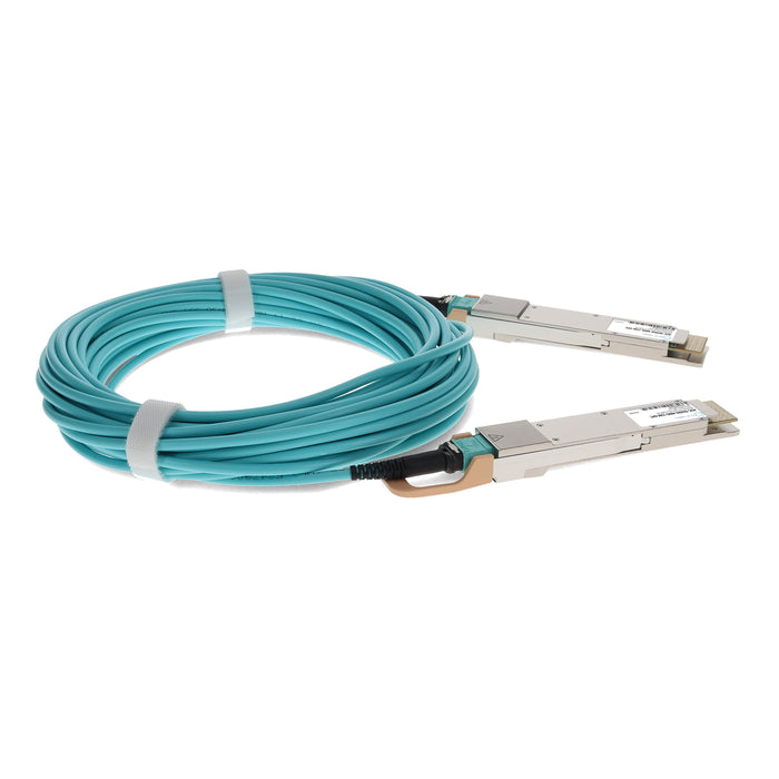 Dell AOC-Q56DD-400G-15M Compatible TAA 400GBase-AOC QSFP-DD to QSFP-DD Active Optical Cable (850nm, MMF, 15m)