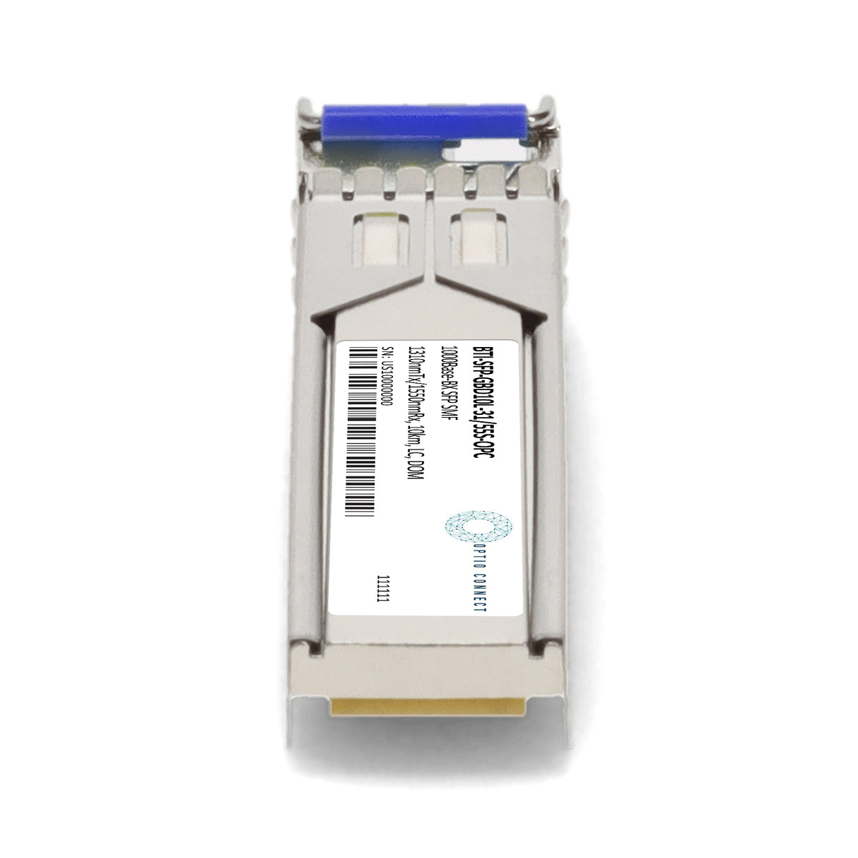 Juniper Networks® BTI-SFP-GBD10L-31/55S Compatible TAA 1000Base-BX SFP Transceiver (SMF, 1310nmTx/1550nmRx, 10km, LC, DOM)