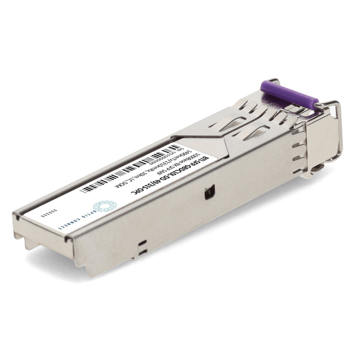 Juniper Networks® BTI-SFP-GBDC10L-DD-49/31S Compatible TAA 1000Base-BX SFP Transceiver (SMF, 1490nmTx/1310nmRx, 10km, LC, DOM)