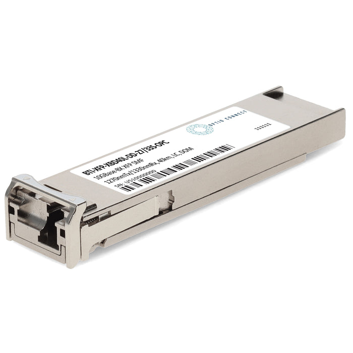 Juniper Networks® BTI-XFP-XBD40L-DD-27/33S Compatible TAA 10GBase-BX XFP Transceiver (SMF, 1270nmTx/1330nmRx, 40km, LC, DOM)